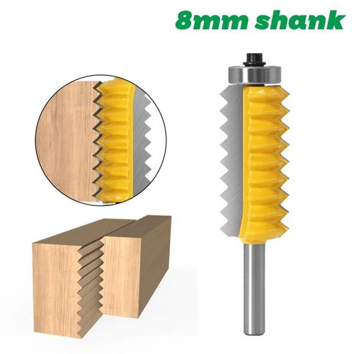 Drill Bit 8mm Shank Tenon Woodwork Cone Tenoning Bit Finger Joint Glue Milling Cutter Raised panel V joint Router Bits