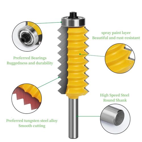 Drill Bit 8mm Shank Tenon Woodwork Cone Tenoning Bit Finger Joint Glue Milling Cutter Raised panel V joint Router Bits