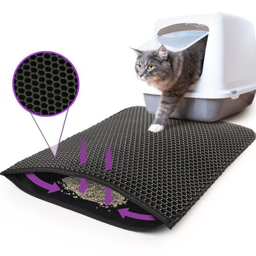 Pet Litter Mat Waterproof Double Layer Pet Litter Mat Non Slip Mat Washable Cat Mat Pet Supplies