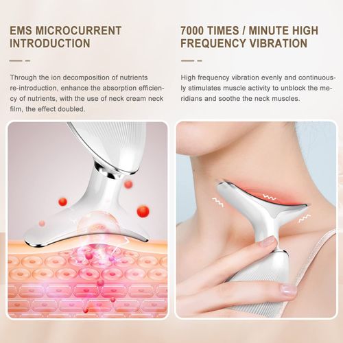 Neck Face Firming Wrinkle Removal Tool,Double Chin Reducer Vibration Massager Wrinkles Appearance Removal and Skin Tightening for face,Neck