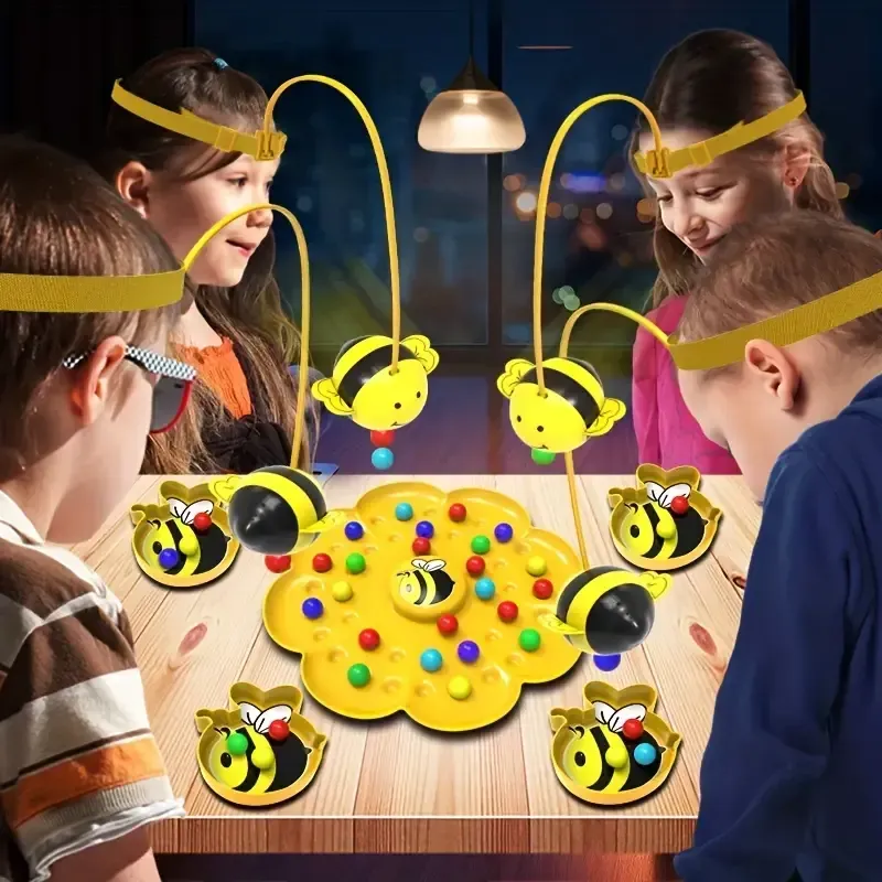 Children's bee magnetic fishing toy educational color recognition parent-child interactive tabletop game toy