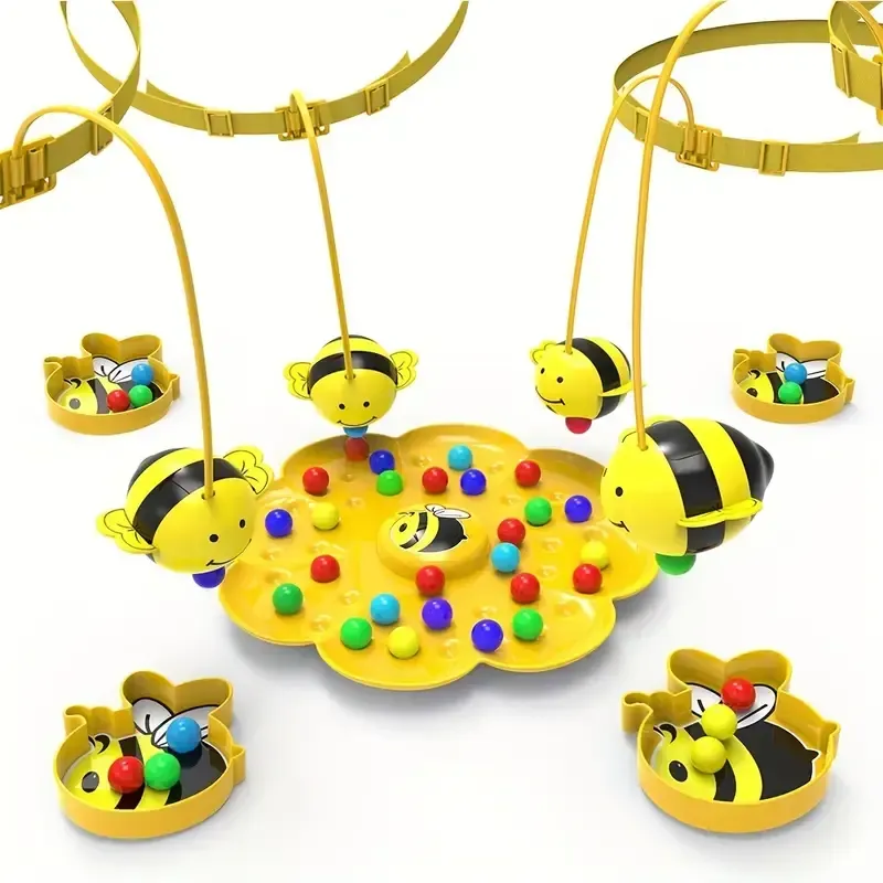 Children's bee magnetic fishing toy educational color recognition parent-child interactive tabletop game toy