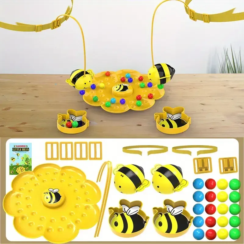 Children's bee magnetic fishing toy educational color recognition parent-child interactive tabletop game toy