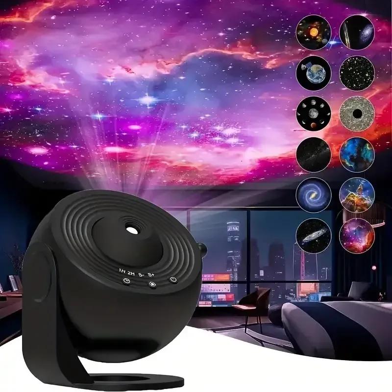 Globe Galaxy Starry Sky Lamp Free 13 Pieces of HD Film Bedroom Living Room Starry Sky Atmosphere Lamp Projector Lamp