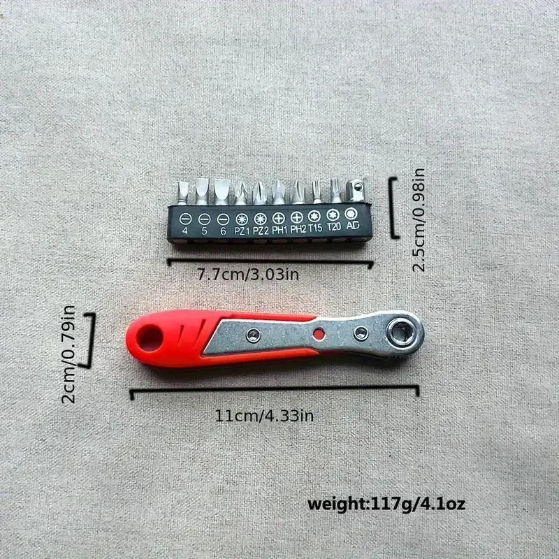36-tooth ratchet screwdriver for narrow spaces, bidirectional forward and reverse L-shaped elbow corner fender screwdriver tool