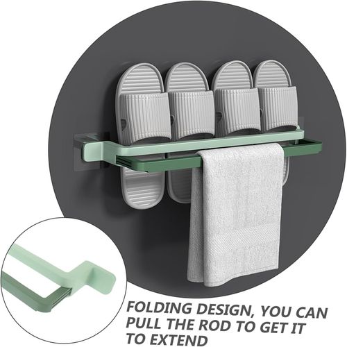 Slipper Rack Towel Holder Towel Rack Slippers Bathroom Storage Tools Shoe Hanger Shoe Rack for Bathroom Wall Hanging Rack Slipper Holder Hallway Shoe Rack Shoe Holder Plastic