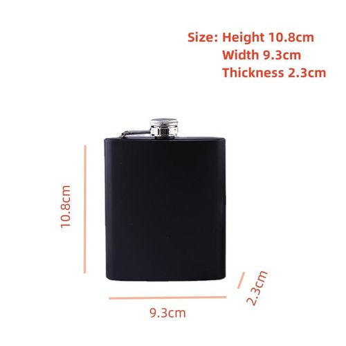 Spray Matte Black Paint 6 OZ Portable Outdoor Stainless Steel Wine Bottle Portable Wine Whiskey Bottle Gift Box Set