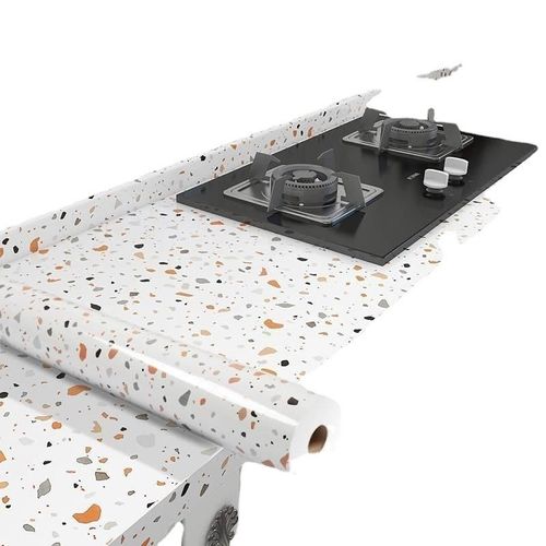 Kitchen Wall Stain Prevention Sheet Heat Resistant Sheet Waterproof Oil Proof Stain Resistant Wallpaper( 500x60CM)