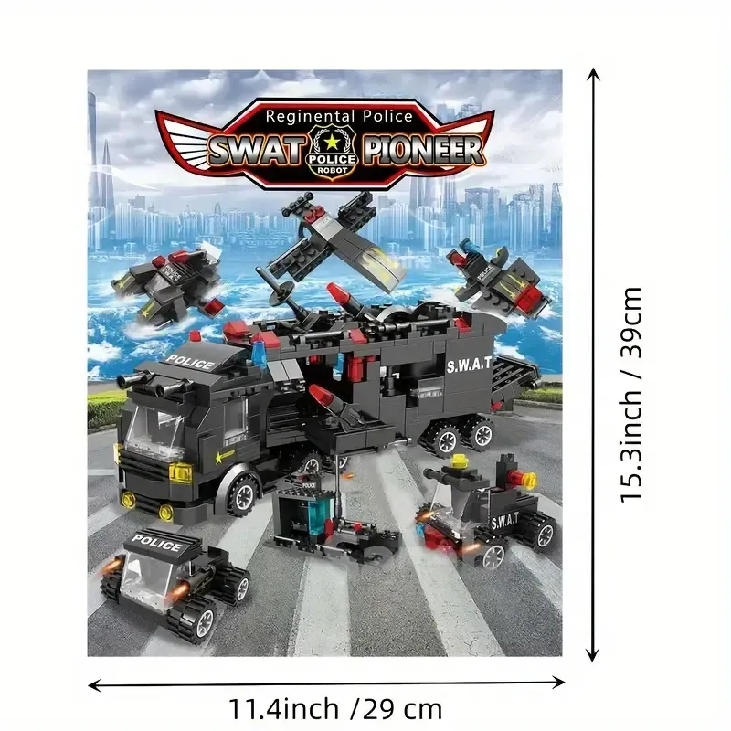 Lego building blocks military tank armored vehicle fighter puzzle assembly boy children's toy gift
