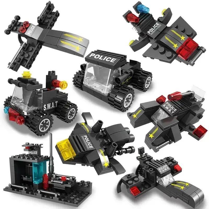 Lego building blocks military tank armored vehicle fighter puzzle assembly boy children's toy gift