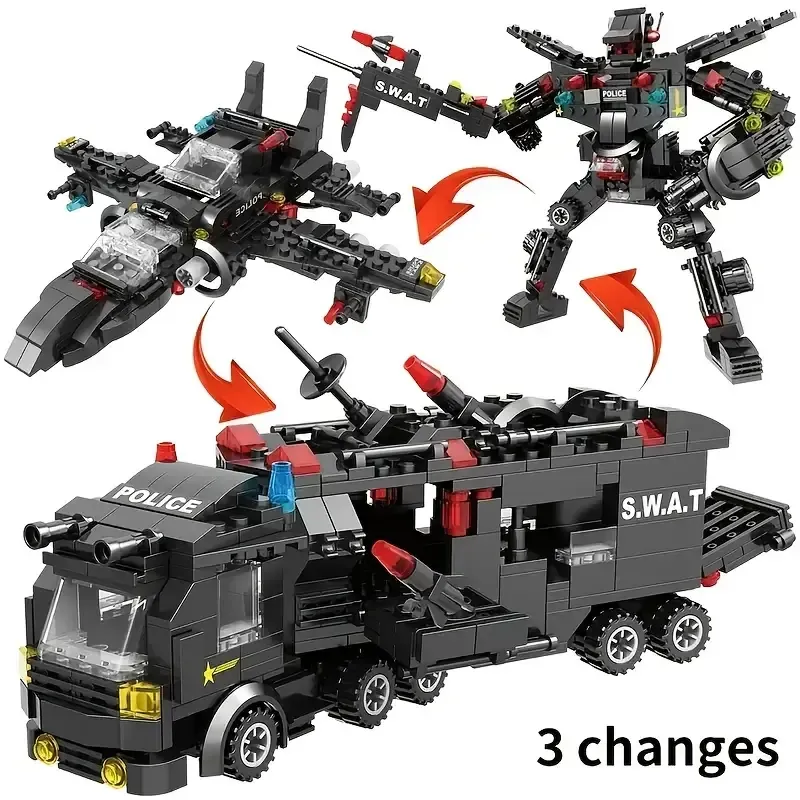Lego building blocks military tank armored vehicle fighter puzzle assembly boy children's toy gift