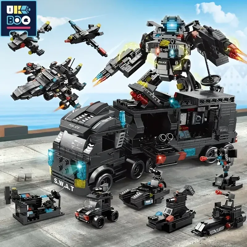 Lego building blocks military tank armored vehicle fighter puzzle assembly boy children's toy gift
