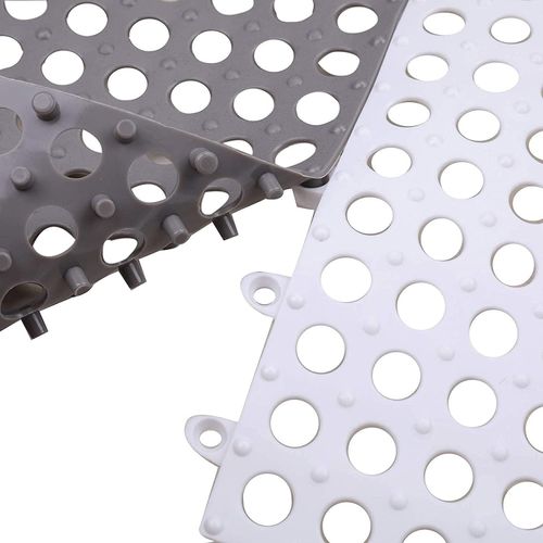 8Pcs Bathroom and Bathroom Splicing Non-Slip Mat Shower Waterproof Mat PVC Household Non-Slip MatHollow Anti-Slip Mat(30*30cm)