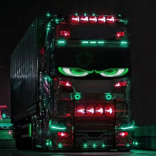 Large Dynamic Devil Eye LED Light Screen for Car Window, Programmable Flex Car LED Display, Devil Eye Light Sign for Car, Store, Party, Bar, Hotel