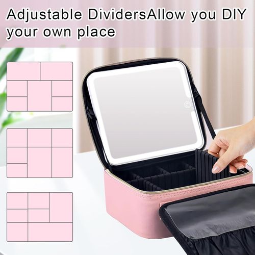 Makeup Bag with lighted Mirror