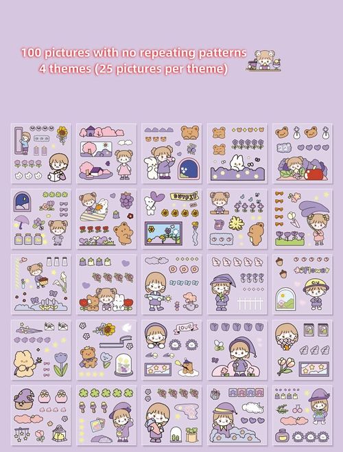 100 waterproof decorative stickers