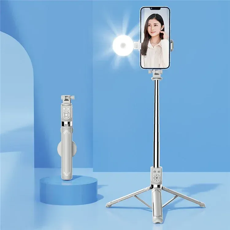Selfie Stick Tripod, Extendable Cell Phone Tripod Stand with Wireless Remote and Phone Holder, Compatible with iPhone Android Phone