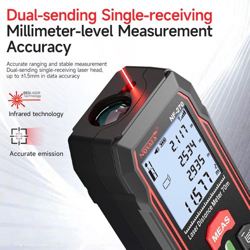 70m laser distance meter with bubble level distance measuring tool digital ruler
