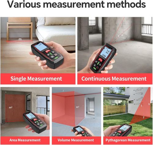 70m laser distance meter with bubble level distance measuring tool digital ruler