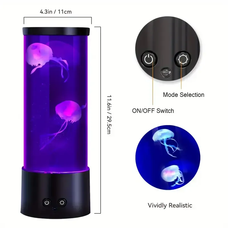 Colorful LED large jellyfish water lamp aquarium simulation home decoration table lamp atmosphere night light