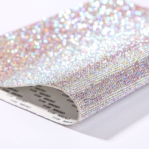 Bling Rhinestone Sheets, Glitter Rhinestone Stickers Self Adhesive for DIY Craft, Gem Sheet for Car Decoration, 24 x 40 cm (AB Color)