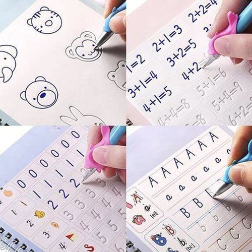 4 Learning books for writing and drawing with pencil