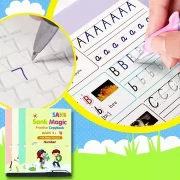 4 Learning books for writing and drawing with pencil