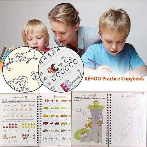 4 Learning books for writing and drawing with pencil