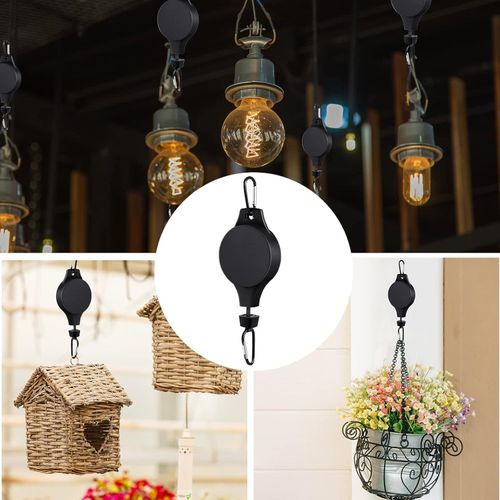 2 Pcs Plant Pulley Set For Garden Baskets Pots