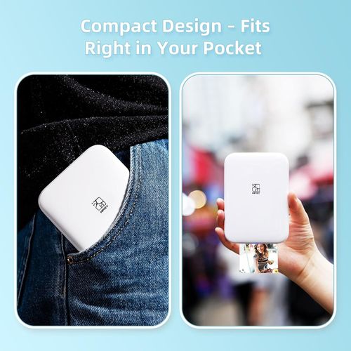 HPRT MT53 2X3'' Mini Photo Printer, Bluetooth Portable Photo Printer