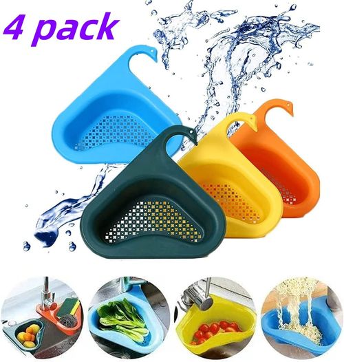4 Pcs Kitchen Sink Drain Basket Swan Drain Rack