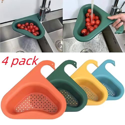 4 Pcs Kitchen Sink Drain Basket Swan Drain Rack