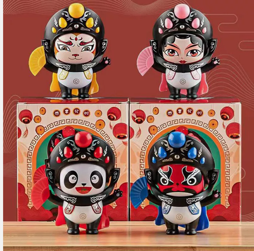 Chinese Face Changing Dolls Sichuan Opera Panda's Face Changes Toy Crafts Gifts 2PCS