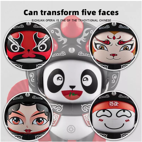 Chinese Face Changing Dolls Sichuan Opera Panda's Face Changes Toy Crafts Gifts 2PCS