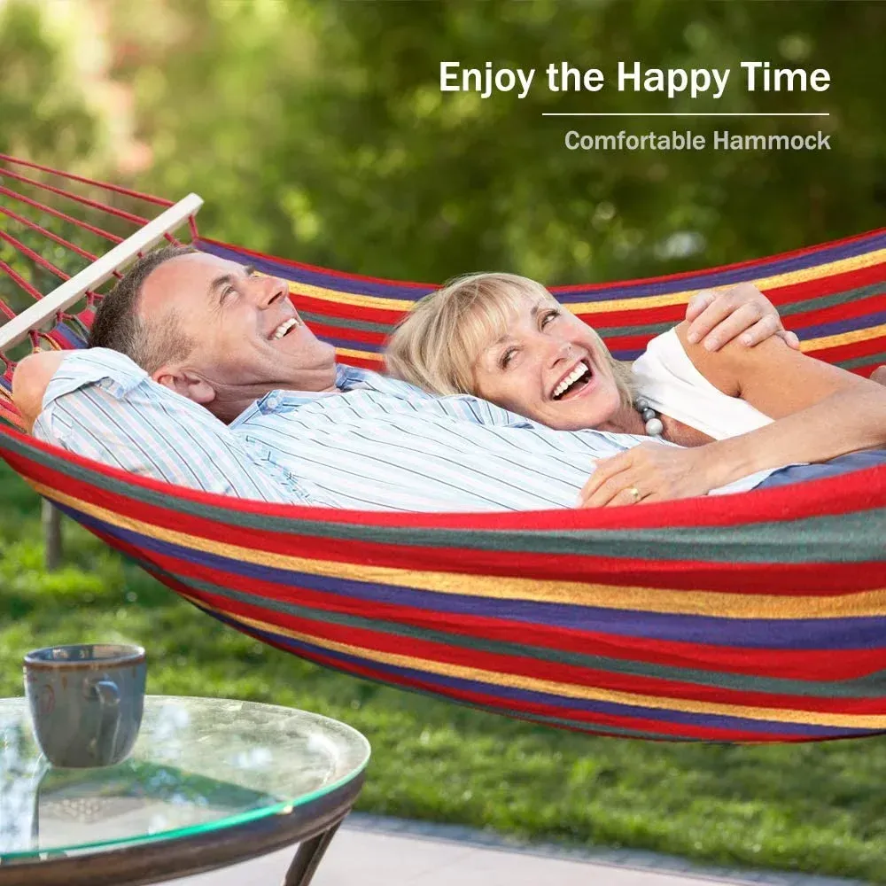 Camping Hammock  Upgraded Thickened Durable Canvas Fabric Single Hammocks