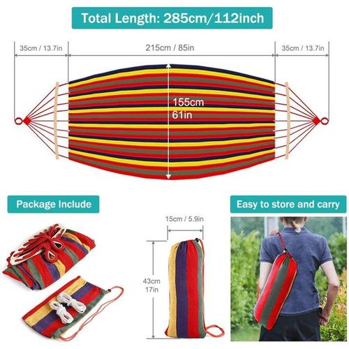 Camping Hammock  Upgraded Thickened Durable Canvas Fabric Single Hammocks