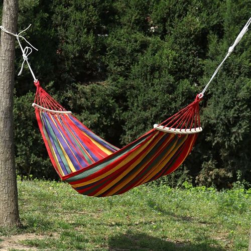 Camping Hammock  Upgraded Thickened Durable Canvas Fabric Single Hammocks