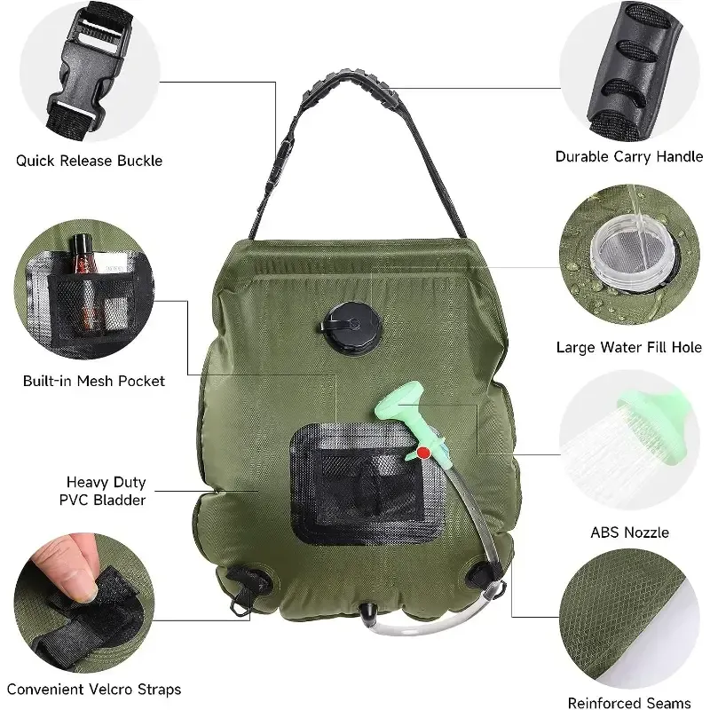 5-Gallons Camping Shower Bag