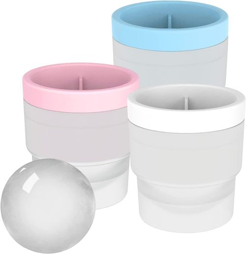 5 Pcs Food Grade Stackable Slow Melting DIY Ice Ball For Cocktail Whiskey