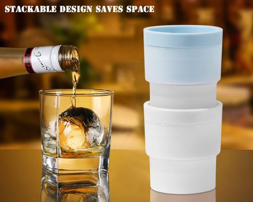 5 Pcs Food Grade Stackable Slow Melting DIY Ice Ball For Cocktail Whiskey