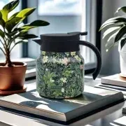 Vintage Floral Pattern Tea Thermos – Built-In Infuser