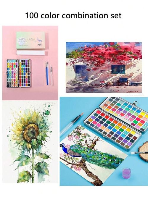 100 Colors Solid Watercolor Paint Set