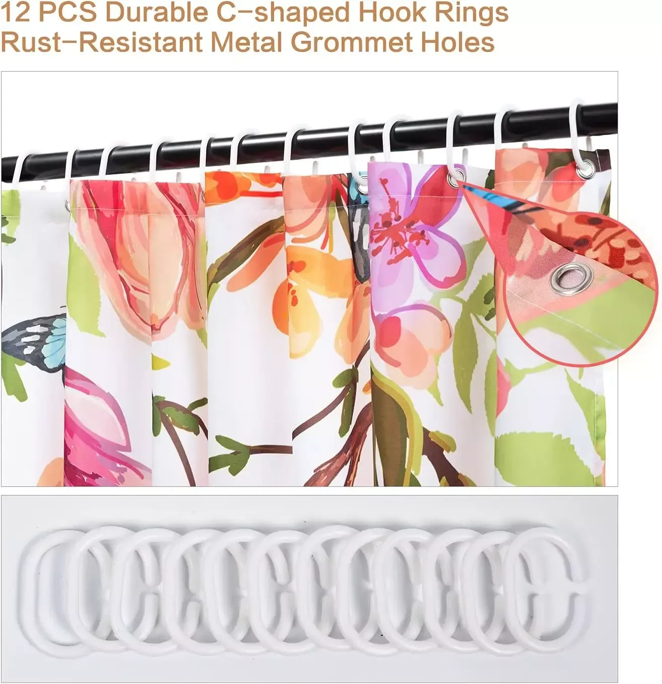 Shower Curtain, Modern Geometric Shower Curtain for Bathroom
