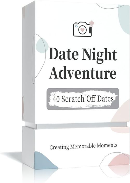 40 Date Ideas Card Games for Couples Date Night - Unique Date Deck Scratch Off Cards, Gifts for Boyfriend - Romantic Newlywed and Wedding Anniversary Couples Gifts for Him and Her
