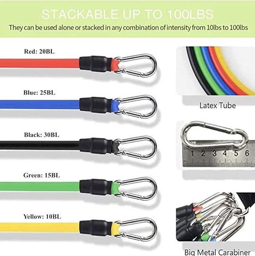 N3 FitHomie Resistance Bands Set 11pcs
