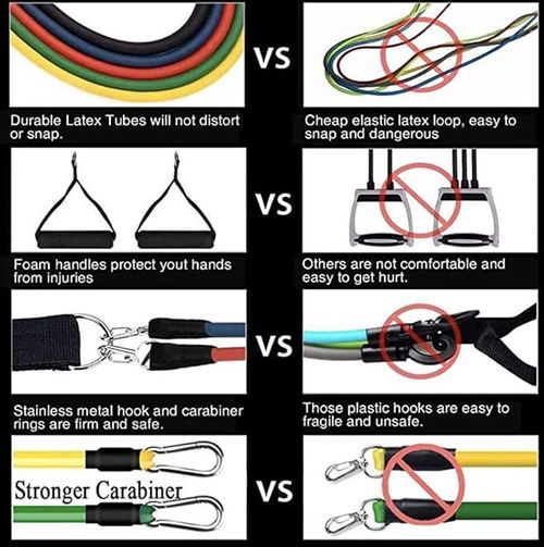 N3 FitHomie Resistance Bands Set 11pcs