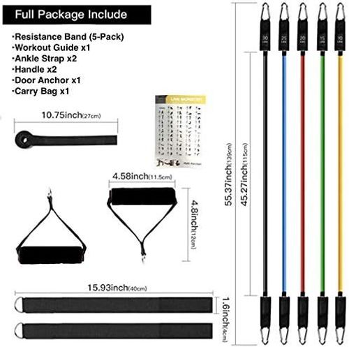 N3 FitHomie Resistance Bands Set 11pcs