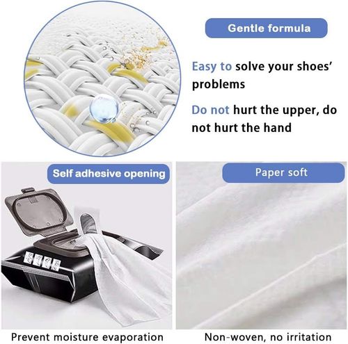 4 Packs(120 Pcs) White Shoe Quick Wipes