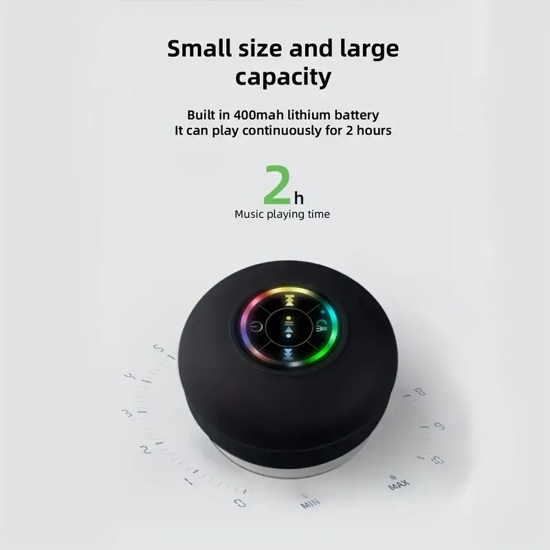 Mini Bluetooth Waterproof Speaker with LED light🔊
