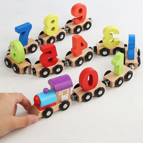 Pezhong Magnetic Number Train Set Learning Toys Educational Toy Cars